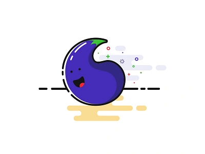 Eggplant (Aubergines) draw eggplant icon illistration web