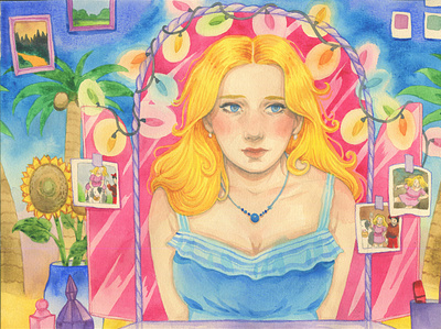 Haley drawing illustration painting traditional art watercolor