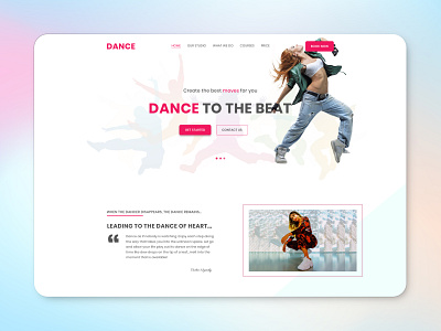 Dance to the beat adobe xd app branding design e commerce business e commerce landing page examples figma graphic design header hero section illustration landing page logo ui ui ux design ux vector web design wordppress