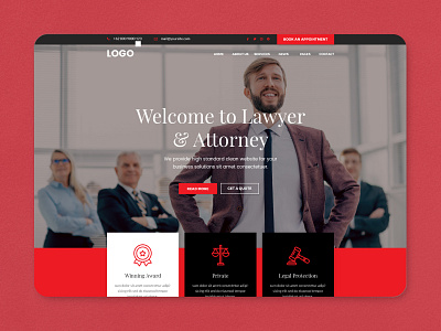 Lawyer & Attorney adobe xd app attorney branding design e commerce business e commerce landing page examples figma graphic design hero section illustration landing page lawyer logo ui ui ux design vector web design wordpress design wordpress website