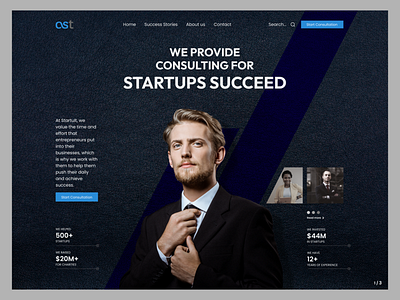 Website Consulting for Startups Landing Page Header