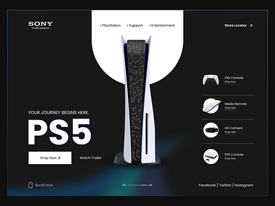 Website Cyberpunk ps5 console - landing page header Landing Page