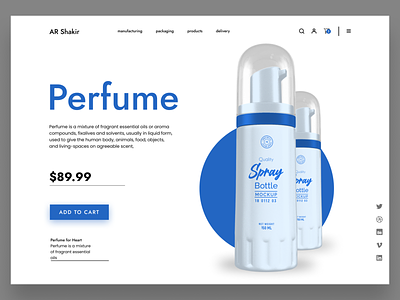 Website Perfume Shop Landing Page Header