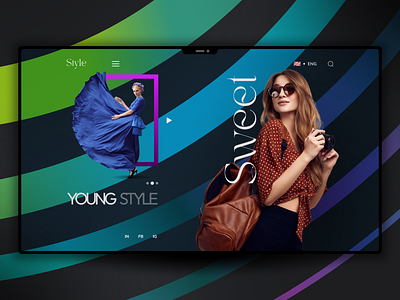 Young Style Fashion Website- Header adobe xd branding clothing design drassy e commerce business e commerce landing page examples figma graphic design header hero section landing page men fashion style trendy header ui ui ux design web design website header women fashion