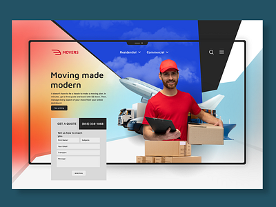 Moving modern Landing- Header