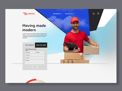 Moving modern Landing- Header