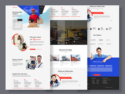 Moving modern Landing page transportation