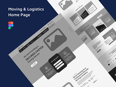 Moving Company High Fidelity wireframe Design high fidelity wireframe transportation wireframe wireframe design