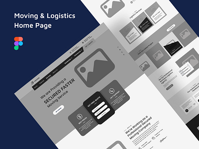 Moving Company High Fidelity wireframe Design