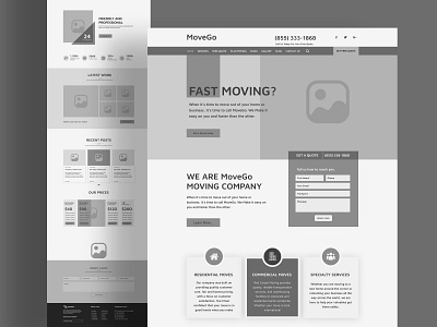 Wireframe Home Page