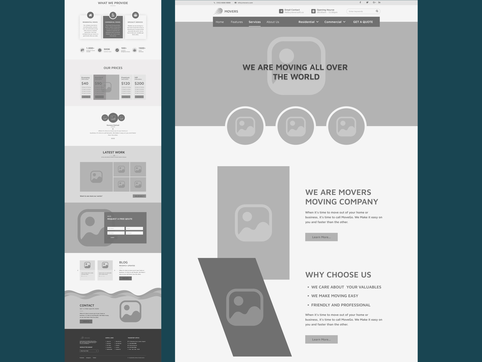 Wireframe Home Page by Suman Saha on Dribbble