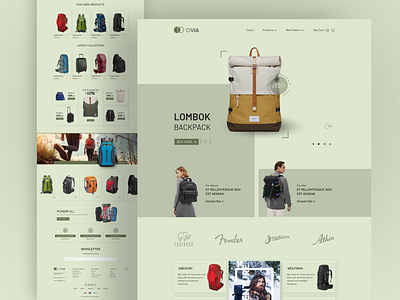 Bag Shop Website - Web Homepage branding graphic design hero section ui