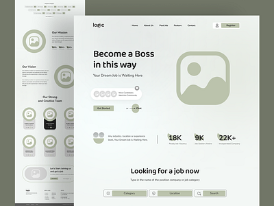 Wireframe Landing Page