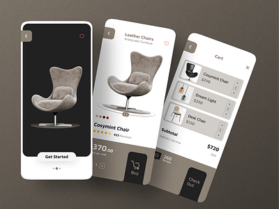 Furniture e-commerce App mobile version