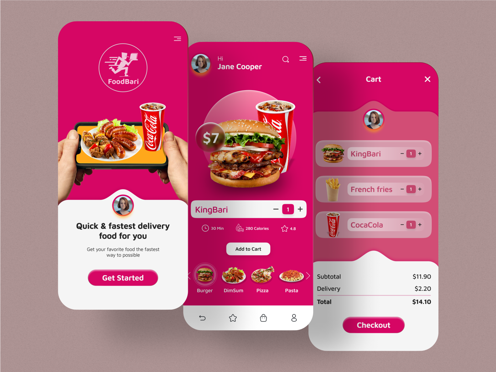 Food dalivery app by Suman Saha on Dribbble