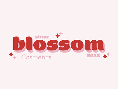 Blossom Cosmetics Brand Designing (sub logo design)🍒✨ branding design graphic design illustration logo typography ui vector