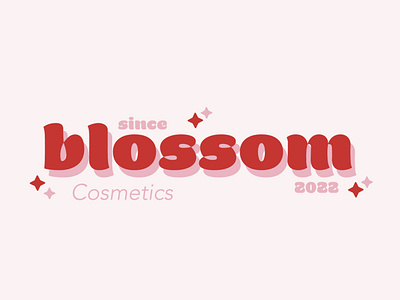 Blossom Cosmetics Brand Designing (sub logo design)🍒✨