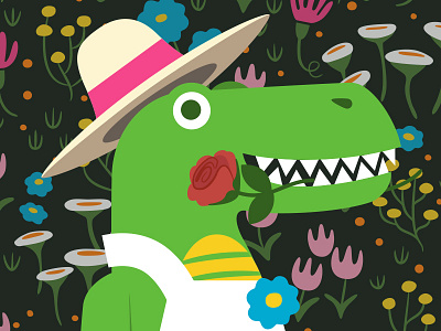 Prehistoric Florist alligator crocodile dinosaur florist flowers godaddy infographic rose