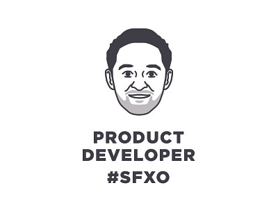 SFXO Product Developer - Shawn bandw face head illo portrait san francisco sanfrancisco