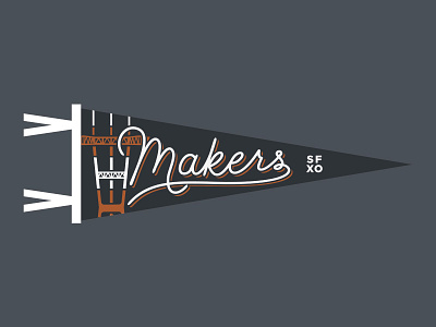 Makers Script Pennant