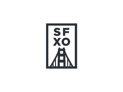 Stacked Logo - Golden Gate Bridge golden gate bridge gotham san francisco sf thick lines