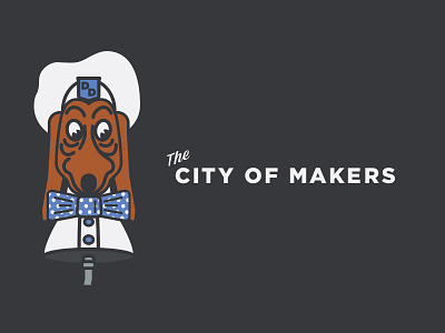 Doggie Diner chef dachshund illustration makers san francisco sf the city