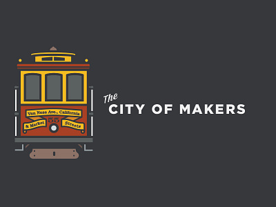 Cable Car cable car illustration makers san francisco sf the city