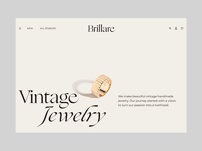 Jewelry Store Landing Page branding design landing page portfolio typography ui ux website