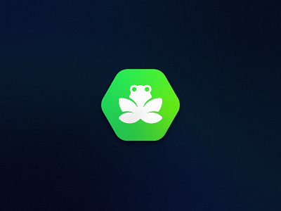 Frog + Water Lily Flower badge branding design flat illustration illustrator logo minimalism ui vector