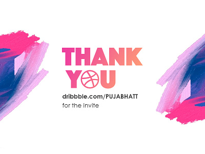 Thank you dribble invitation card thankyou card thankyou dribble