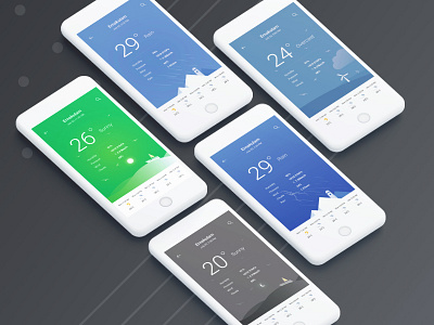 Weather UI mobile weather ui weather weather weather illustrations weather scenes