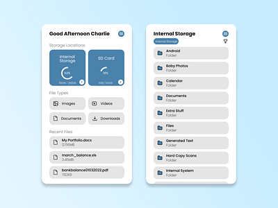 File Manager files ui ux