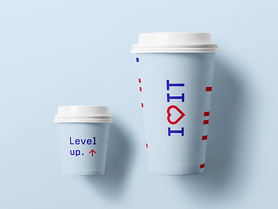 Capacita - Paper cups brand identity capacita grid i love it level up paper cup
