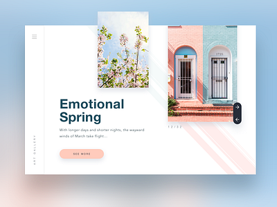 Emotional Spring emotional emotional spring home interface design landing page layout spring uidesign uidesigner uiuxdesign web webdesign website