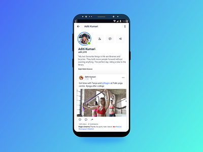 Friend's Profile chat app hike messanger indian app interaction design product design profile concept profile page ui 100 ui daily uidesign uiuxdesign