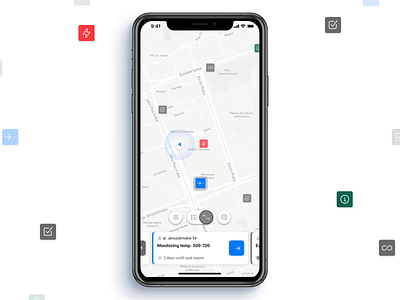 TakeTask - Map View after effects animation app clean design details icons ios mobile mobile app mobile app design motion design task ui ux