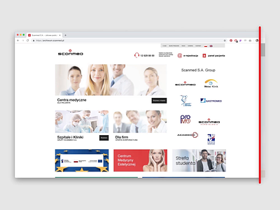 Scanmed - Redesign animation after effects animation change clean clinic design gif health hospital motion design redesign remake service ui ui animation ux web webdesign website websites