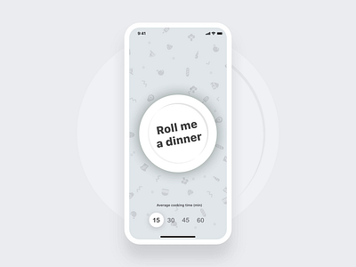 DinnerRoller - An idea cooked for you - Interaction after effects after effects motion graphics animation clean design gif interaction interactiondesign ios iphonex minimal minimal app mobile app mobile design mobile ui motion motion design ui ux