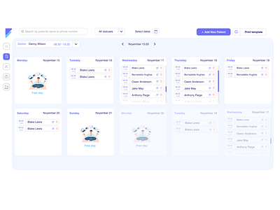 Clinic schedule clinic ui