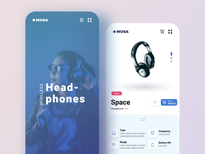 MUSA music app mobile design