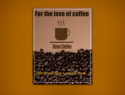 Coffee Bean indesign poster