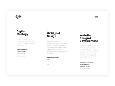 Services Design branding design flat minimal ui ux web website