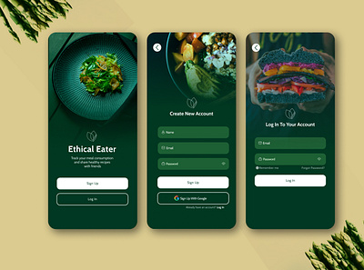 Healthy Recipes App design figma homepage design log in logo mobile app sign in ui ux