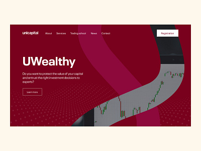 UWealthy capital design for company home page trading ui uiux ux web web design