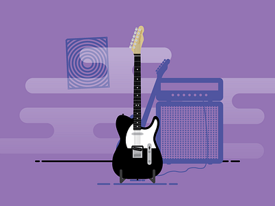 Telecaster fender flat guitar kenzie cameron music purple rock telecaster