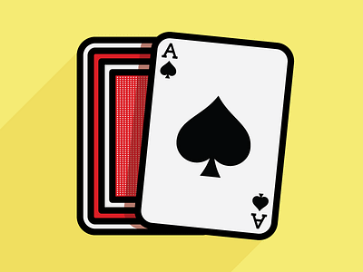 Ace of Spades ace of spades cards casino flat icon illustration kenzie cameron simple spade spades vector