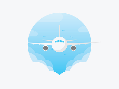 Airplane airplane blue clouds flying illustration kenzie cameron minimal negative space plane sky white space