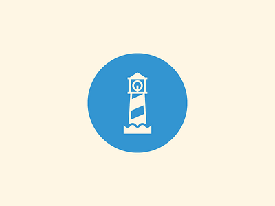 Lighthouse Icon blue house icon light lighthouse logo minimal nautical ocean simple water