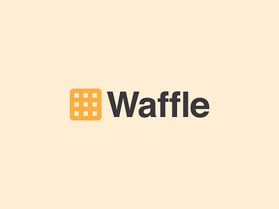 Waffle Logo brand branding helvetica icon illustrator kenzie cameron kenziecameron logo vector waffle