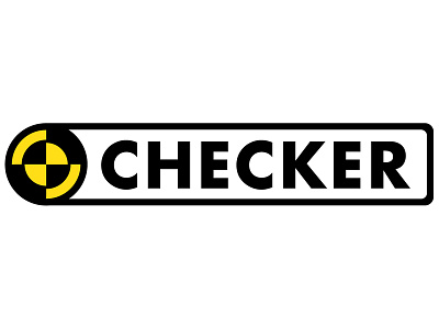 Checker Cab classic car concept design flat icon industrial logo redesign typography vector